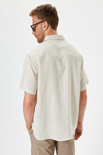 Koton Μπεζ ανδρικό πουκάμισο 4SAM60271HW