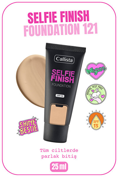 Callista Selfie Finish Spf 15 Parlak Bitişli Fondöten - 121 Porcelain