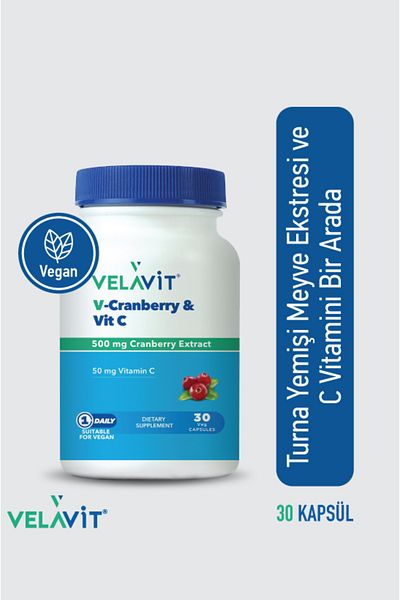 Velavit V-Cranberry & Vit C 30 Capsules