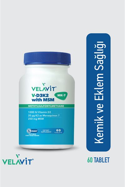 Velavit V-D3K2 with MSM 60 Tablet