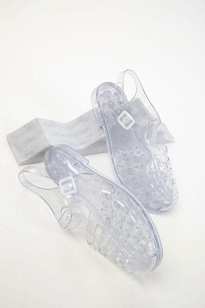 SOHO Transparente Glitzer-Damensandalen 20547