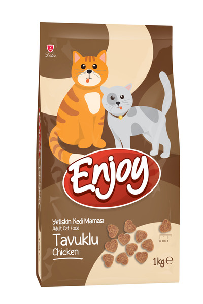 Enjoy Yetişkin Kediler İçin Tavuklu Tam ve Dengeli Kedi Maması 1 kg YENİ ÜRÜN