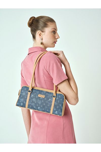 Pierre Cardin Geantă de umăr pentru femei cu monogramă albastru închis