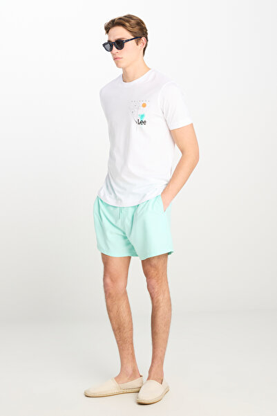 Lee Regular Fit Normal Kesim Normal Bel Mint Yeşili Deniz Şortu