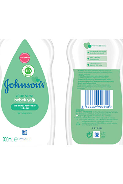 Johnson´s Baby Baby Bebe Yağı 300ml Aloe Vera