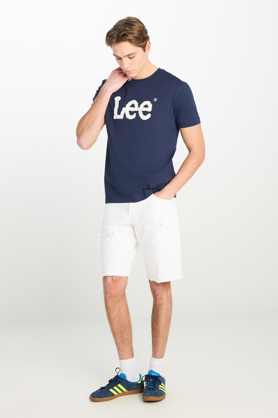 Lee Regular Fit Normal Kesim %100 Pamuk Normal Bel Beyaz Jean Kot Şort
