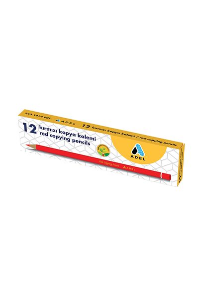 Adel 1414 Red Copy Pen 12Pcs,Bright and Conspicuous Red Color,Easy to Open,Fsc Certified