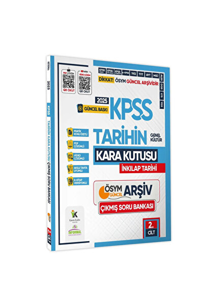 Karakutu Yayınları 2025 KPSS Tarihin Kara Kutusu 2.Cilt ÖSYM Çıkmış Soru Havu...