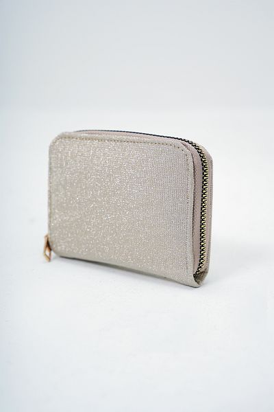 Trend Alaçatı Stili Damen-Geldbörse mit goldenem Reißverschluss und Münzfach, glitzernd, stilvoll, Mini-Faltschließe ALC-X14080