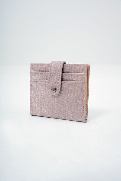 Trend Alaçatı Stili Women's Pink Paper Money Compartment Stylish Glitter Wallet Card Holder with Snap Closure Alc-X14084