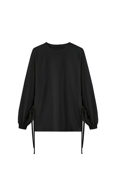 praye Side Lace Sweat Black
