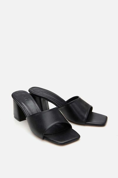 Yaya by Hotiç Women's Black Heeled Slippers