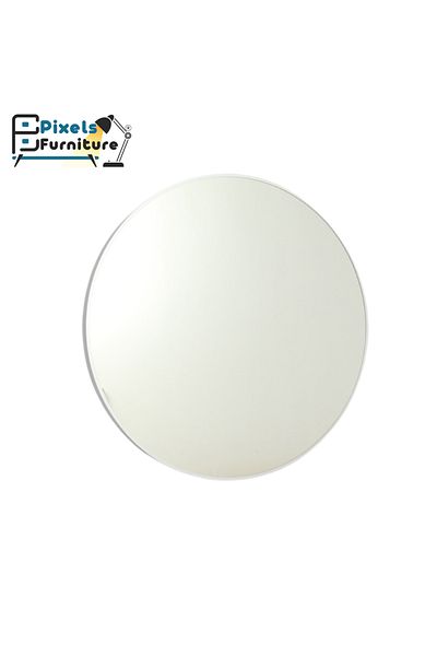 PixelsFurniture Pixel Furniture Aluminum Metal Frame Round Wall Mirror for Living Room, Entryway, Dressing Table, Bathroom
