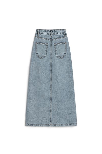 praye Fustă Lungă Bell Denim Ice Blue
