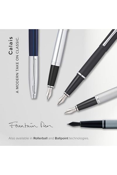 STOREMAX Ntwork At01161Ms Calais Fountain Pen, Medium Nib Glossy Chrome Art 1087243