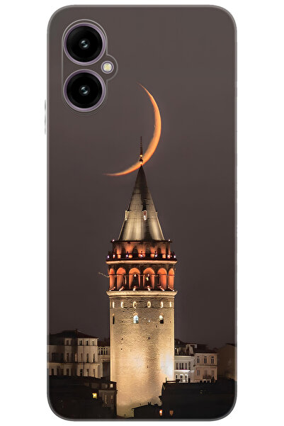 omix X5 Uyumlu Kılıf Desen Baskılı Silikon Galata Kulesi STK:673 CP-JQyj4x9