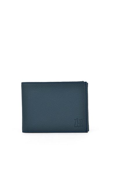Ziya , Men's Genuine Leather Wallet 1519841 Zyp01 Navy Blue