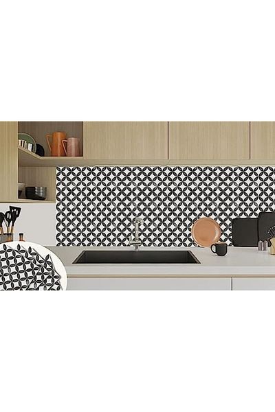 STOREMAX Self-Adhesive Round Retro Patterned Pvc Tile 30X30 cm (11 Pcs / 1 m²)