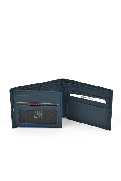 Ziya Чоловічий гаманець із натуральної шкіри 1519841ZY06 Синій