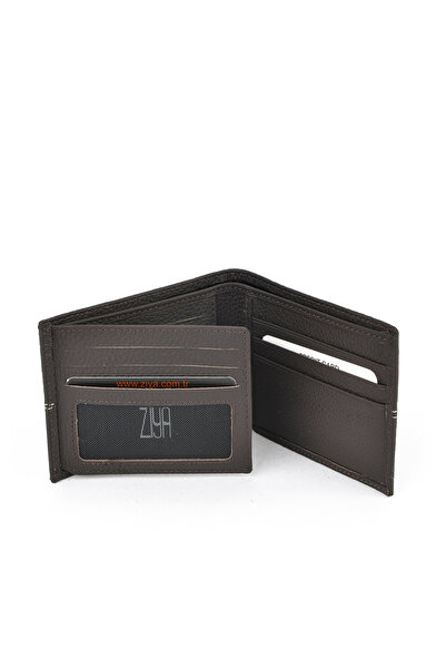 Ziya Чоловічий гаманець з натуральної шкіри 1519841ZY06 Коричневий