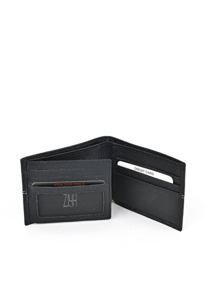 Ziya Чоловічий гаманець з натуральної шкіри 1519841ZY06 Чорний