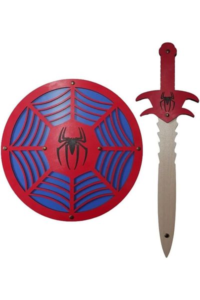 STOREMAX Wooden Toy Set of 2, Spider Shield and Sword