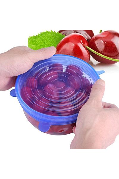 STOREMAX Bystoreby Freshness Preserving 6-Piece Silicone Stretch Food Storage Preservation Covers Newdesing 6462