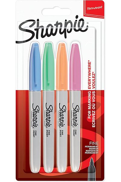 STOREMAX Ysstorex Fine Permanent Marker 4 Pack, Pastel Colors Starcolxollection 655141