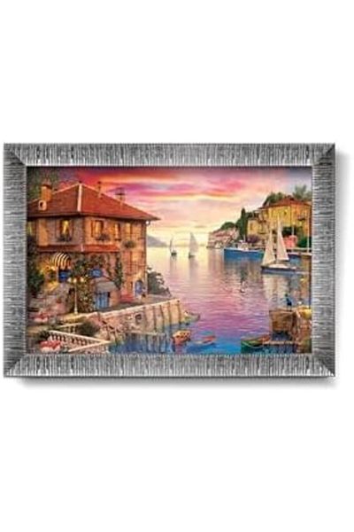 STOREMAX Bystoreby Puzzle Mediterranean Sea Port 1000 Piece Framed Puzzle Newdesing 646268