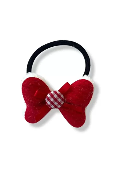 CAŞ DEKORASYON Red Color Ribbon Figured Rubber Buckle