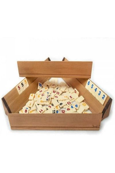 STOREMAX Large Size Polished Wooden Okey Set Newdesing 646268
