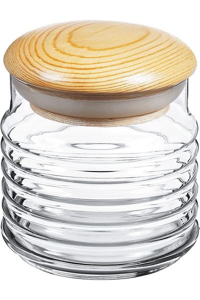 STOREMAX Sellbuystore Babylon Wooden Lid Jar 665 Cc 1053513