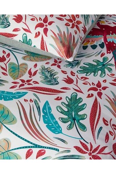 STOREMAX Sellbuystore Home Parrot Fantasy Double Duvet Cover Set Green 1053513