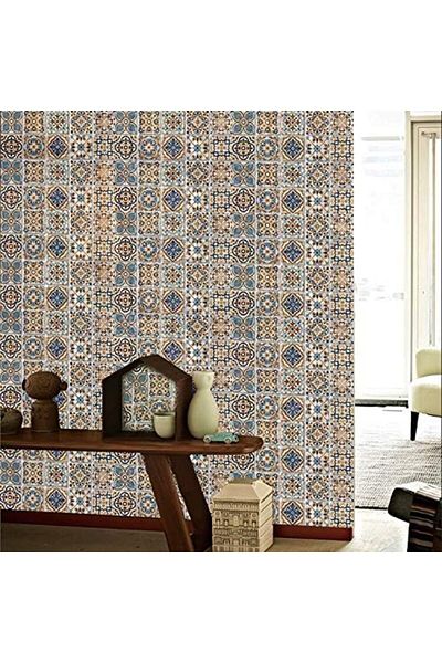 STOREMAX Jvnnastore Self Adhesive Mixed Moroccan Pattern Pvc Tile (10X10 cm) Pack of 20 Trendyfr 646268