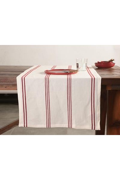 STOREMAX Sellbuystore Chantilly Red Striped Cotton Runner 50X150Cm 1053513