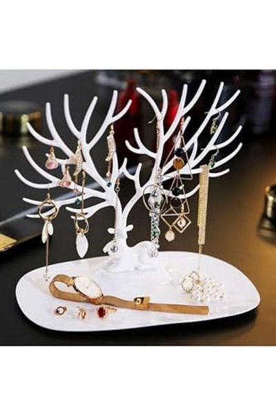 STOREMAX Muartshop Deer Designed Jewelry Stand Ring Earring Necklace Hanger Jewellery Organizer Hanger