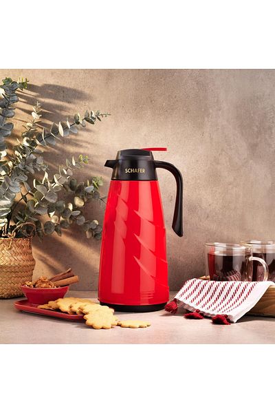 STOREMAX Ntwork Kitchenhouse Mimosa 1,5 L Glass Thermos-Red Art 1087243