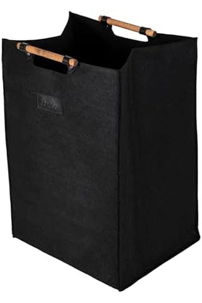 STOREMAX Bystoreby Concept Dodie Felt Laundry Basket Black 29.5X37.5X52.5 Newdesing 646268