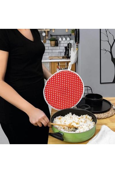 STOREMAX buymxx طقم مطبخ مكون من 6 قطع ومريلة مطبخ، وقفاز فرن، وحامل أوعية مكون من قطعتين، وحامل أكياس منظم،