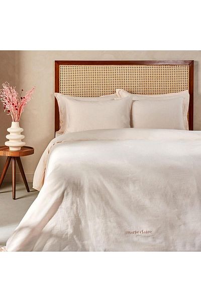 STOREMAX Muartshop Claire Ceneva Linen Single Duvet Cover Set Powder 871301
