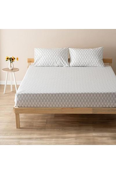 STOREMAX Muartshop. |   Mix & Match |   Limoges, France | 100% Cotton Double Bed Sheet Set White 871301