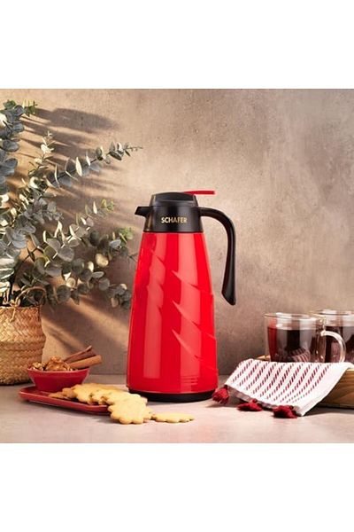 STOREMAX Ntwork Kitchenhouse Mimosa 1,5 L Glass Thermos-Red Art 1087243