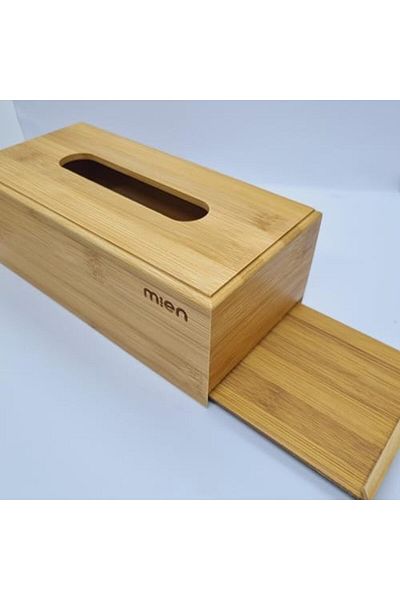 STOREMAX Bystoreby Stylish Bamboo Napkin Holder Box - Natural Wood Napkin Storage and Presentation Product Newdesing