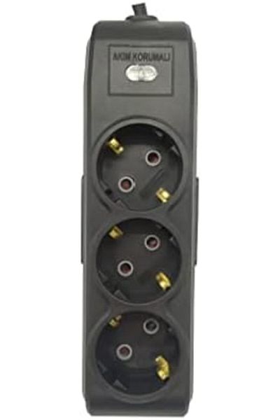STOREMAX Bystoreby 3-Plus Current Protected Black Group Socket 1.5 Meters Newdesing 646268