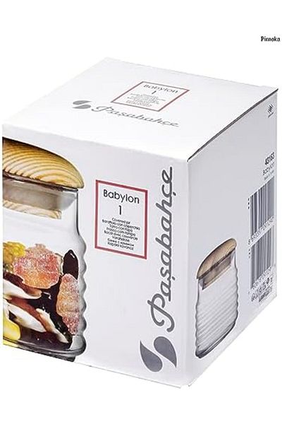 STOREMAX Sellbuystore Babylon Wooden Lid Jar 665 Cc 1053513