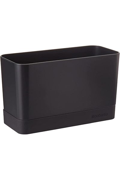 STOREMAX Dish Organizer, Plastic/Silicone, Dark Grey, 19 X 8.5 X 11.5 cm