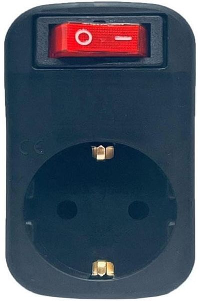 STOREMAX Buymxx Single Black Switched Surge Protected Plug Socket - Shock Protected Socket Desiny 1082424
