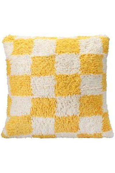 STOREMAX Pop Plaid Woven Pillow Yellow 45X45Cm 1053513