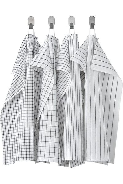STOREMAX Bystoreby Rinnig Tea Towel, White/Dark Gray/Patterned, 18X24 (45X60 cm) Newdesing 646268