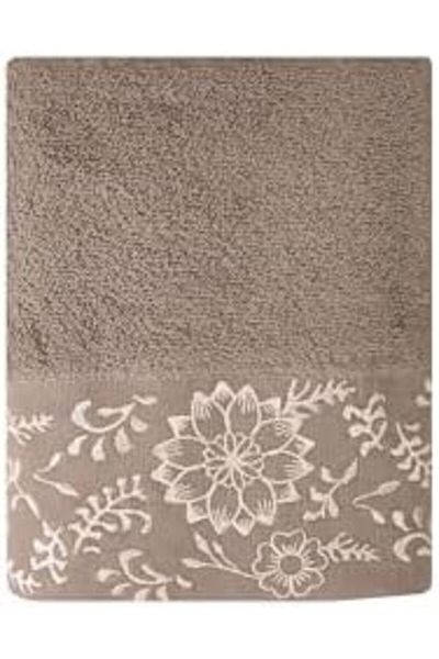 STOREMAX Ntwork Sty Akra Embroidered Brown Towel 50X90 Art 1087243